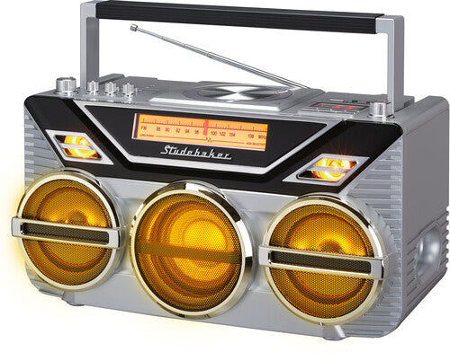 Studebaker Sb2165s Avanti Bt Boombox Cd/am/fm Slv - Studebaker Sb2165s Avanti Bt Boombox Cd/am/fm Slv - Speakers