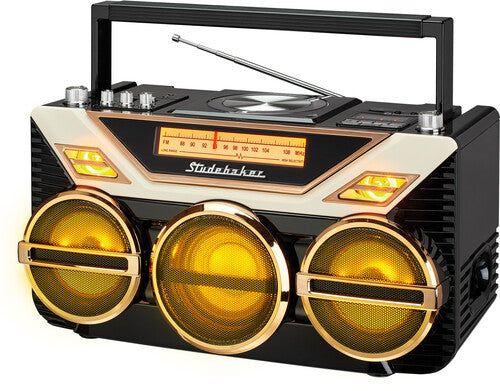 Studebaker Sb2165b Avanti Bt Boombox Cd/am/fm Blk - Studebaker Sb2165b Avanti Bt Boombox Cd/am/fm Blk - Speakers