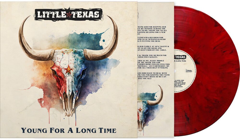 the album cover for Little Texas - Young For A Long Time - Red Marble [Colored Vinyl] (Red)