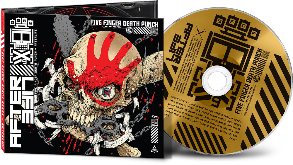the album cover for Five Finger Death Punch - Afterlife: Tour Edition [Limited Edition Gold CD]