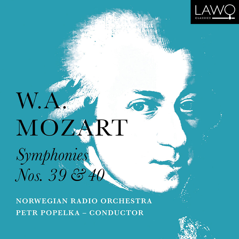 the album cover for Mozart / Popelka / Norwegian Radio Orchestra - Symphonies Nos. 39 & 40
