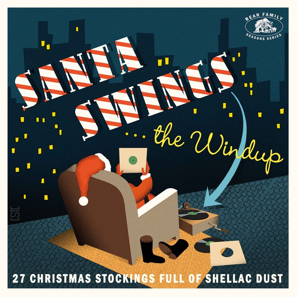 the album cover for Santa Swings...The Windup: 28 Christmas / Various - Santa Swings...The Windup: 28 Christmas / Various