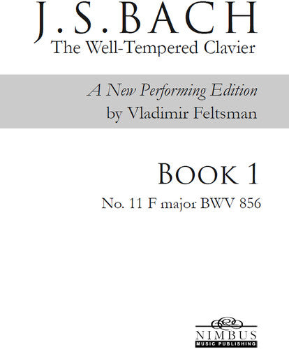Bach,j.s. / Feltsman,vladimir - Book 1 - No. 11 F Major - Books