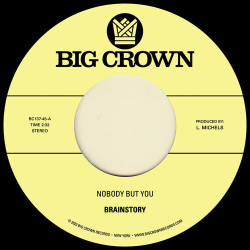 Brainstory - Nobody But You b/w Gift Of Life Vinyl Record