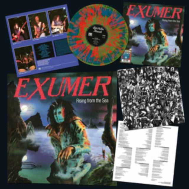 Exumer - Rising From The Sea (Olive Green/Aqua Blue Mixed W/ Red Splatter LP Vinyl) Vinyl Record