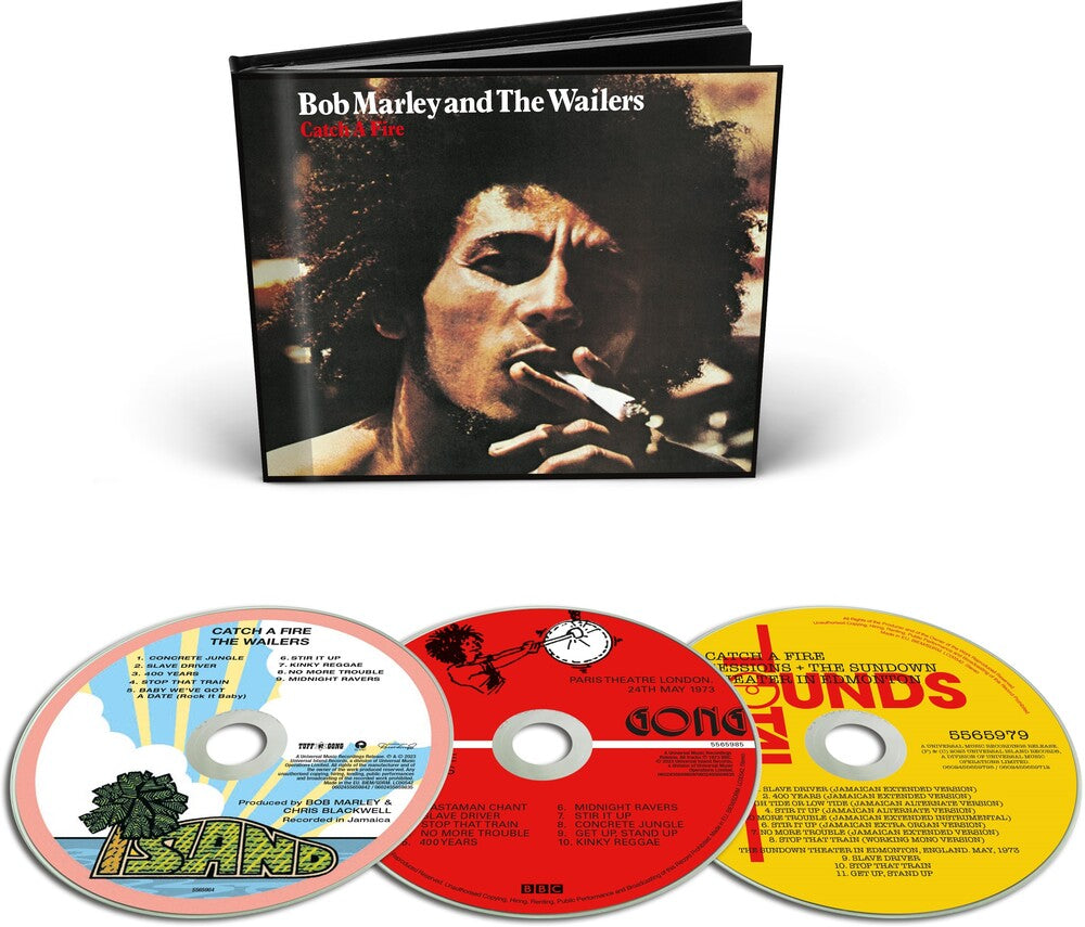 the album cover for Bob Marley - Catch A Fire: 50th Anniversary [3CD]