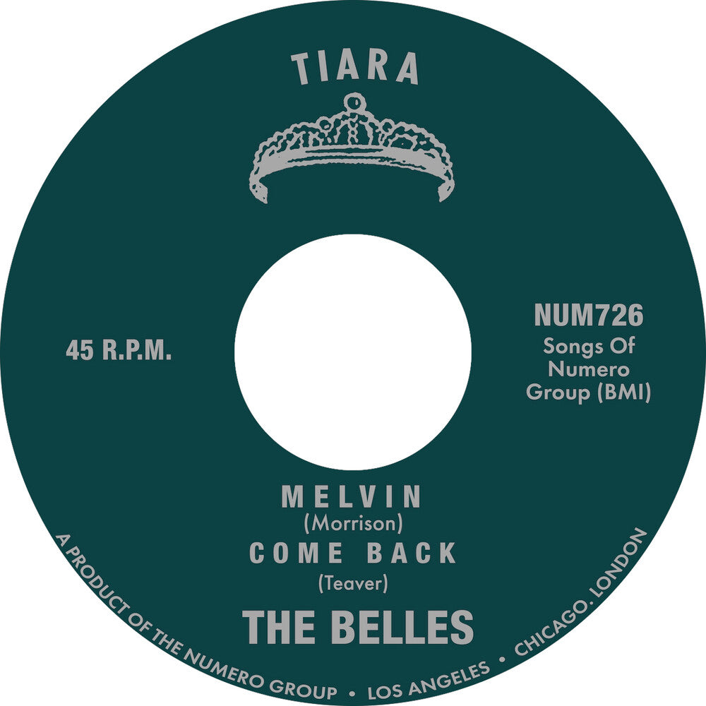 the album cover for The Belles - Melvin b/w Come Back [Vinyl Single]