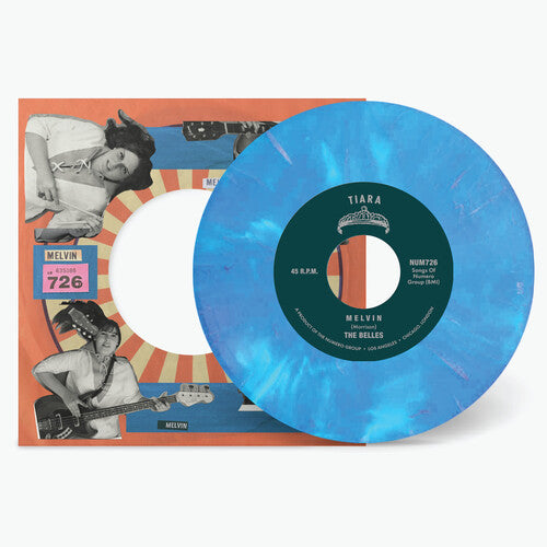 Belles - Melvin B/w Come Back - Blue/white Marble - Vinyl Record