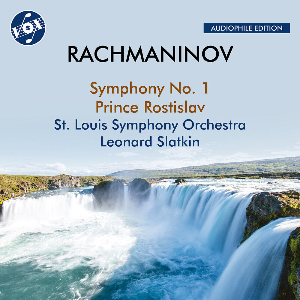 the album cover for Rachmaninoff / Slatkin / St. Louis Symphony Orch - Symphony No. 1 In D Minor Op. 13 Prince Rostislav