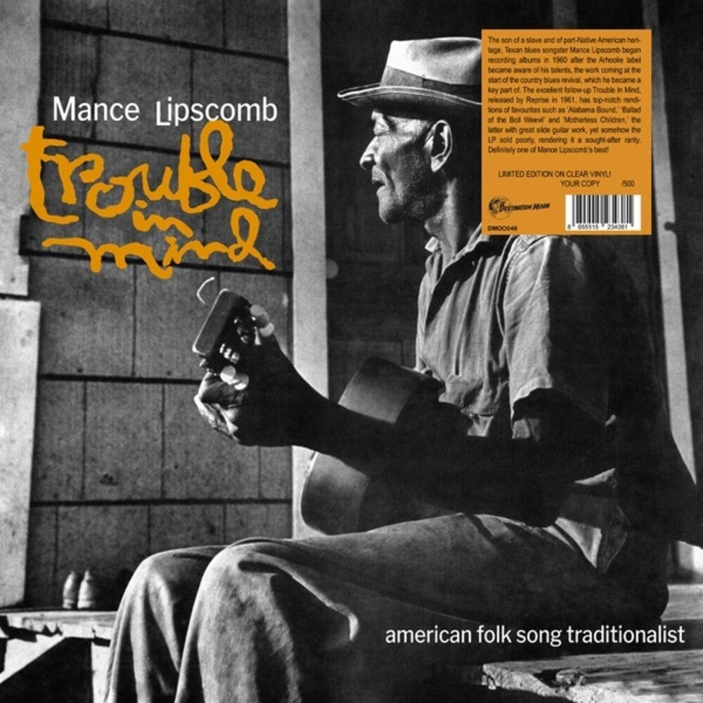 the album cover for Mance Lipscomb - Trouble In Mind