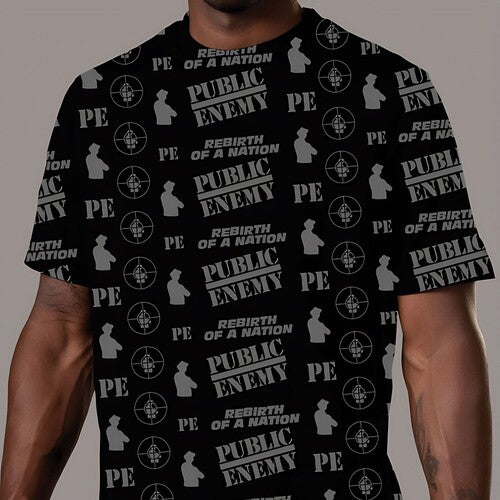 Public Enemy - Rebirth Of A Nation All Over Logo (t-shirt Xxl) - Apparel