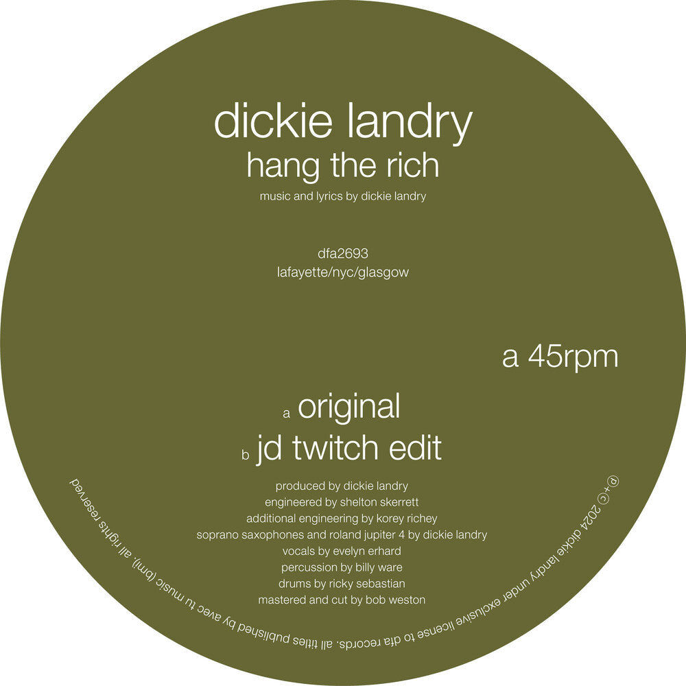 Hang The Rich [12" Vinyl] Vinyl Record