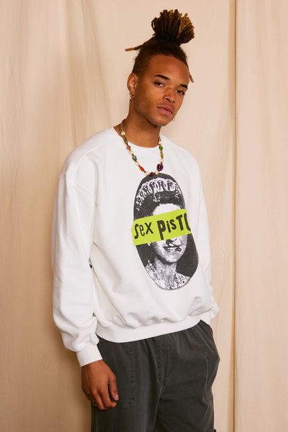 Sex Pistols God Save The Queen Mens Sweatshirt White