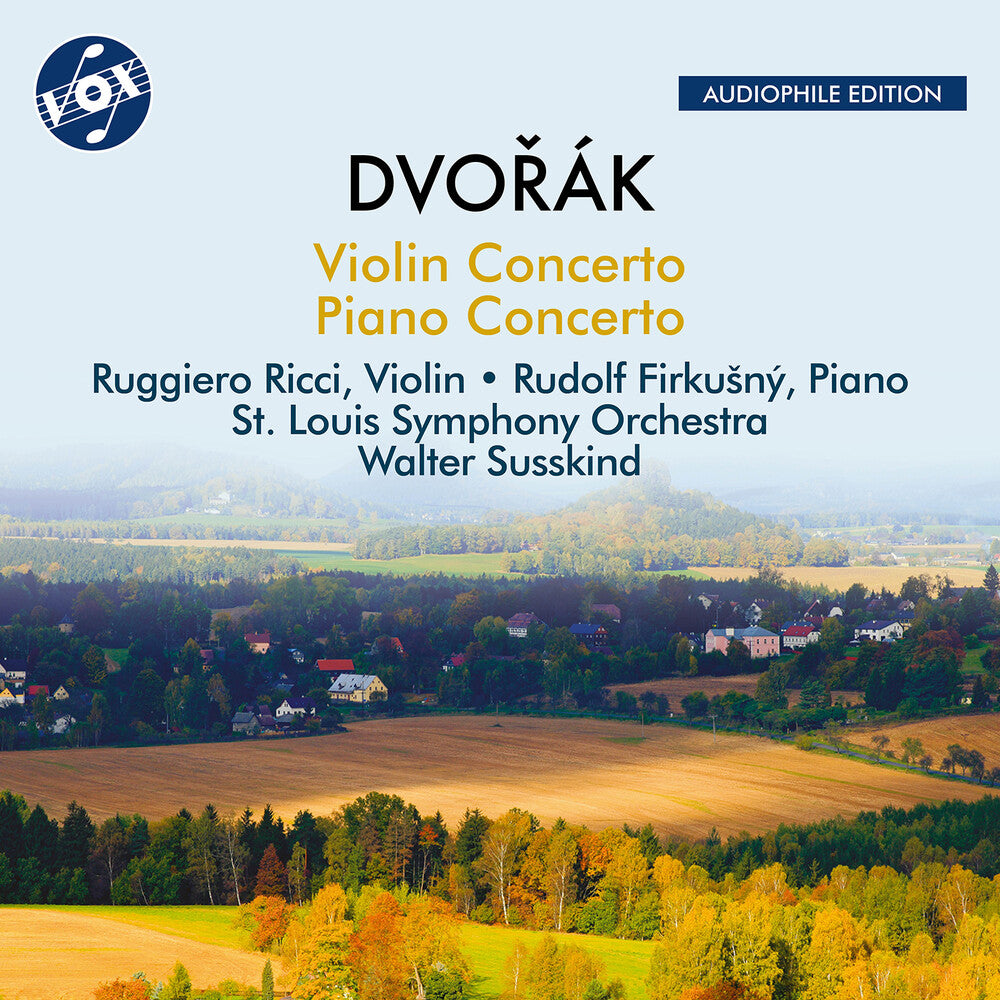 the album cover for Dvorak / Ricci / Firkusny - Violin Concerto in a Minor Op. 53 Piano Concerto