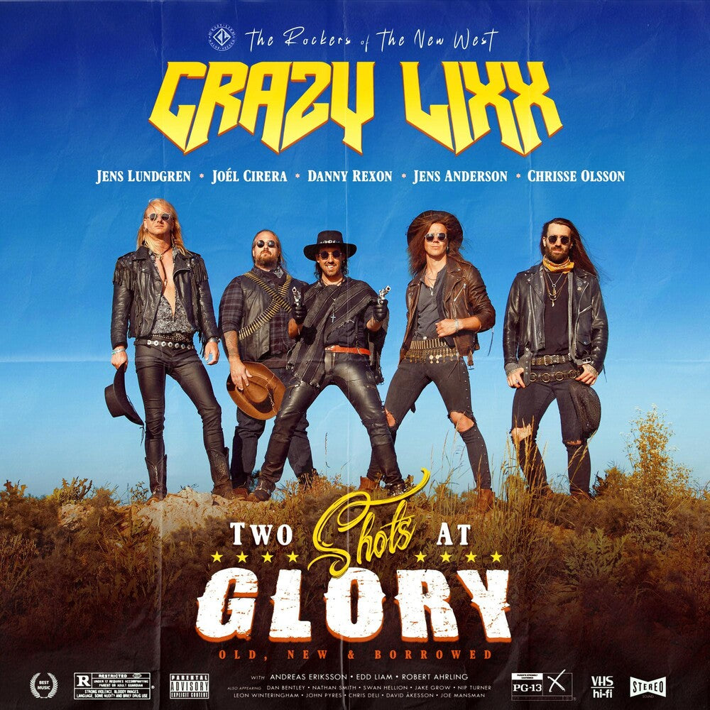 the album cover for Crazy Lixx - Two Shots At Glory