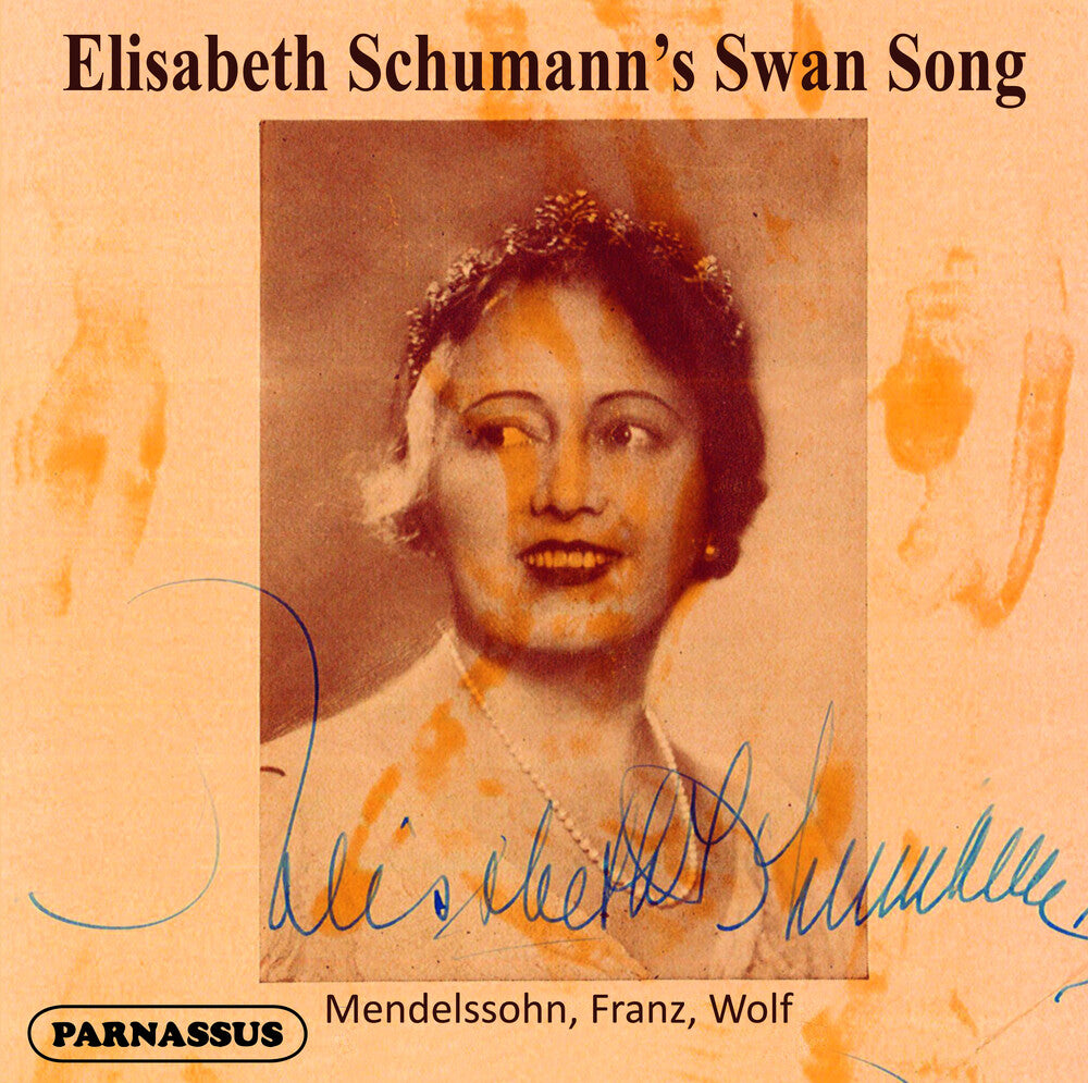 the album cover for ELISABETH SCHUMANN - Elisabeth Schumann's Swansong