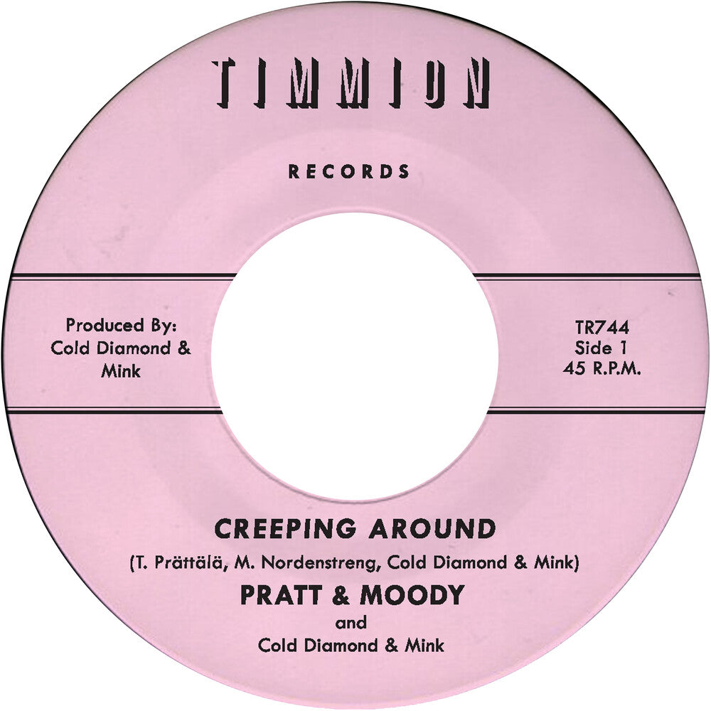 the album cover for Pratt & Moody & Cold Diamond & Mink - Creeping Around (Blk)
