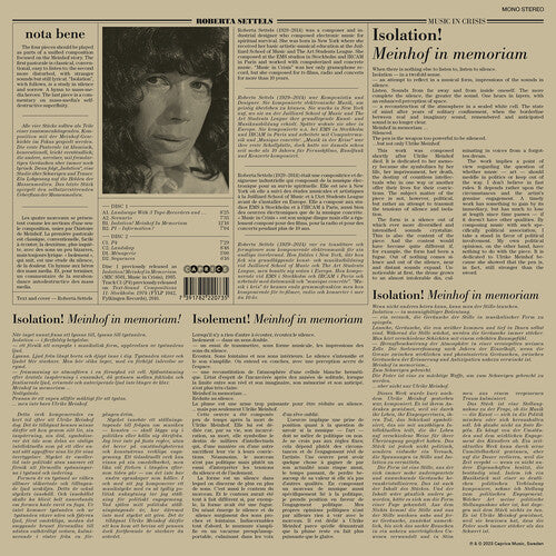Settels,roberta - Music In Crisis - Vinyl Record