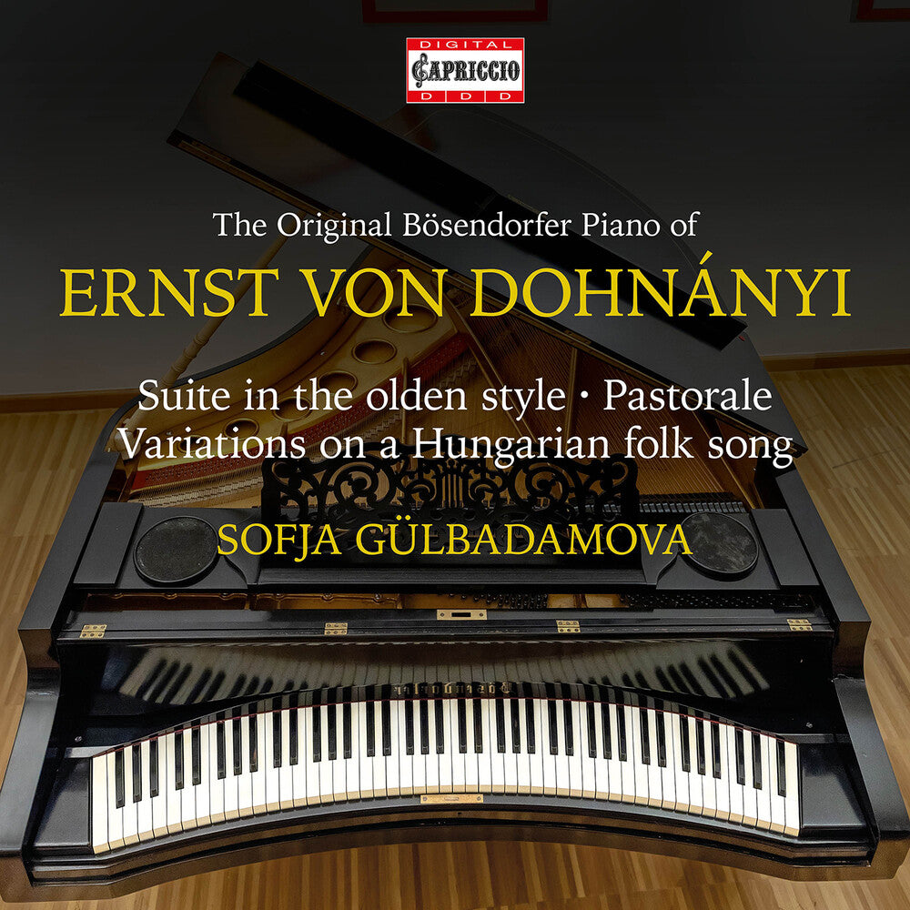the album cover for Dohnanyi / Gulbadamova - Piano Works (Original Concave Piano, Bosendorfer)