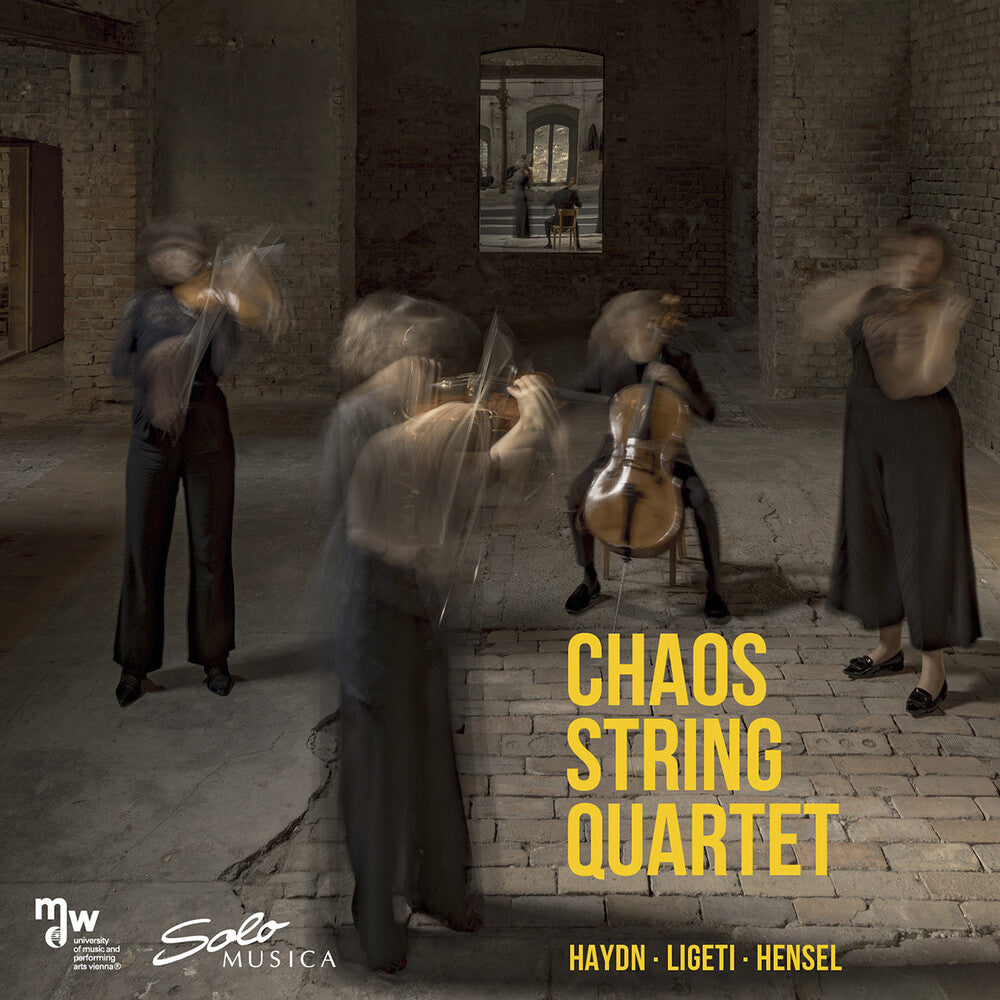 the album cover for Haydn / Ligeti / Chaos String Quartet - Haydn Ligeti & Hensel