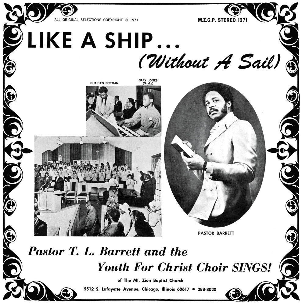 Pastor Barrett  T.L. / Youth For Christ Choir - Like A Ship (Without A Sail) [LP] Vinyl Record