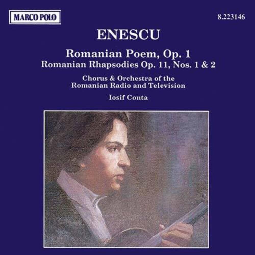 the album cover for Enescu / Conta / Romanian Rtv Chorus & Orchestra - Romanian Poem / Rhapsody 1 & 2