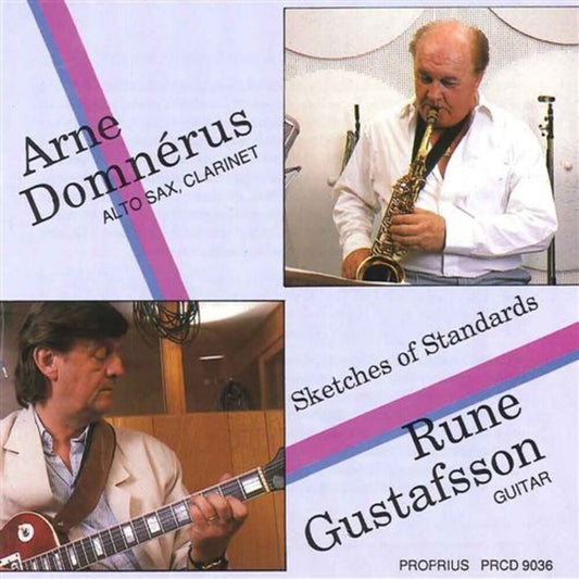 the album cover for Arne Domnerus - Sketches Of Standards: Duke Ellington, Bob Dylan
