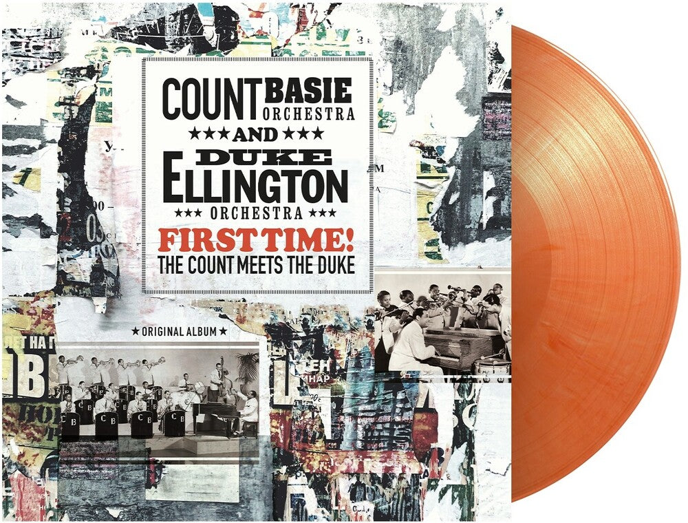 Ellington, Duke / Basie, Count - First Time! The Count Meets The Duke - Ltd Orange & White Vinyl [LP] Vinyl Record