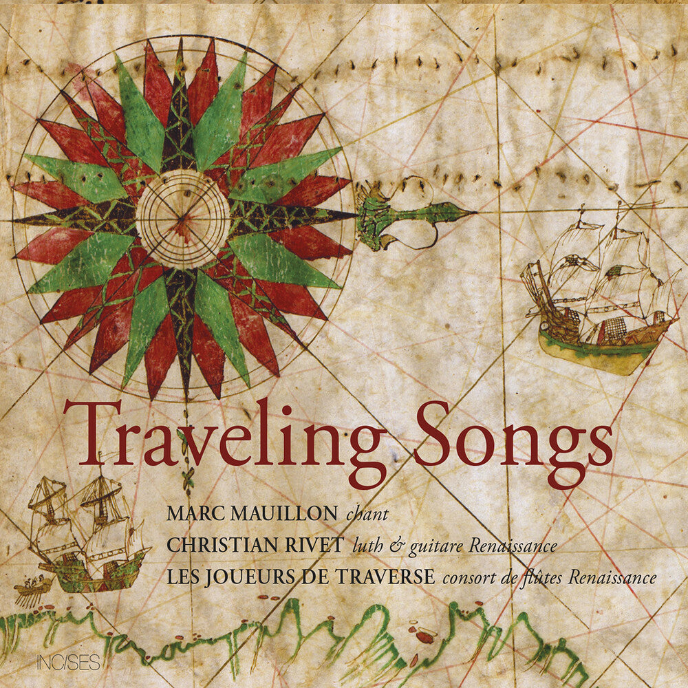 the album cover for Marc Mauillon  / Les Joueurs De Traverse - Traveling Songs