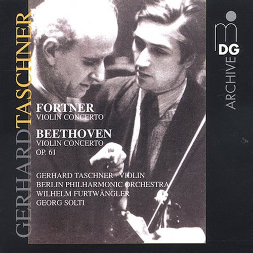 the album cover for Fortner/Beethoven - Violin Concertos