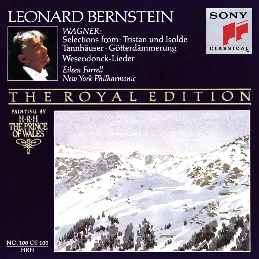 the album cover for Leonard Bernstein - Selections From: Tristan Und Isolde/TannhauserGotterdammerung/Wesendonck-Lieder