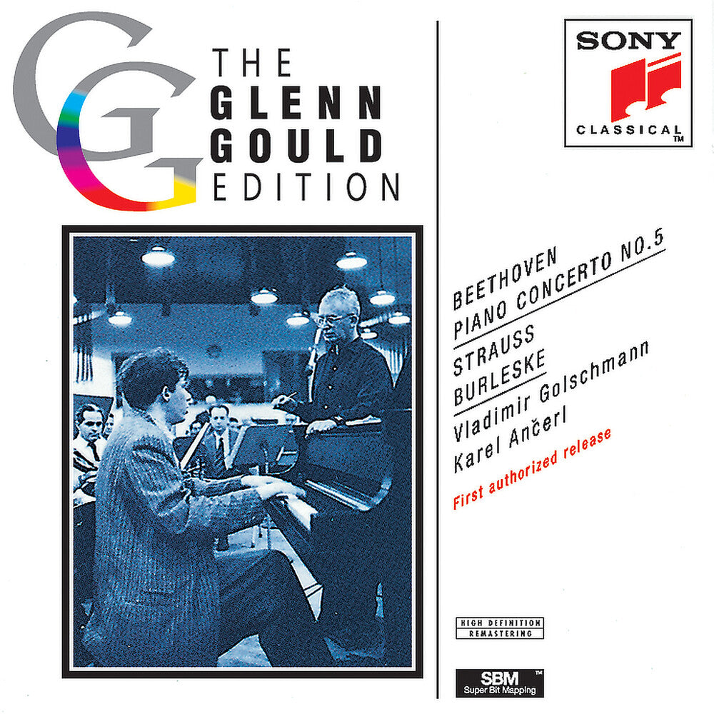 the album cover for Glenn Gould - Piano Concerto 5 / Burleske