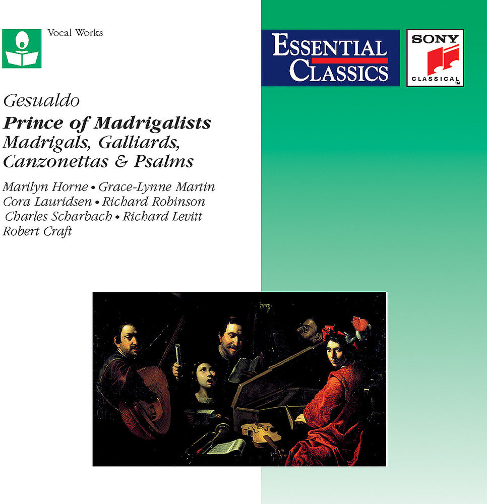 the album cover for Robert Craft - Prince Of Madrigalists: Madrigals Galliards &