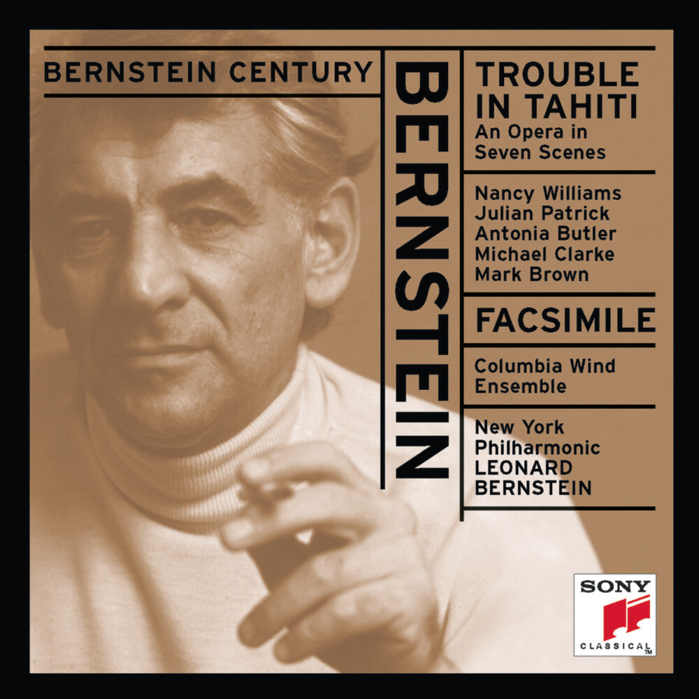 the album cover for Nancy Williams - Trouble In Tahiti / Facsimile For Orchestra