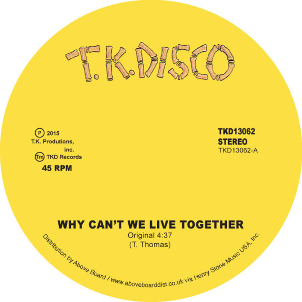 the album cover for Timmy Thomas - Why Can't We Live Together