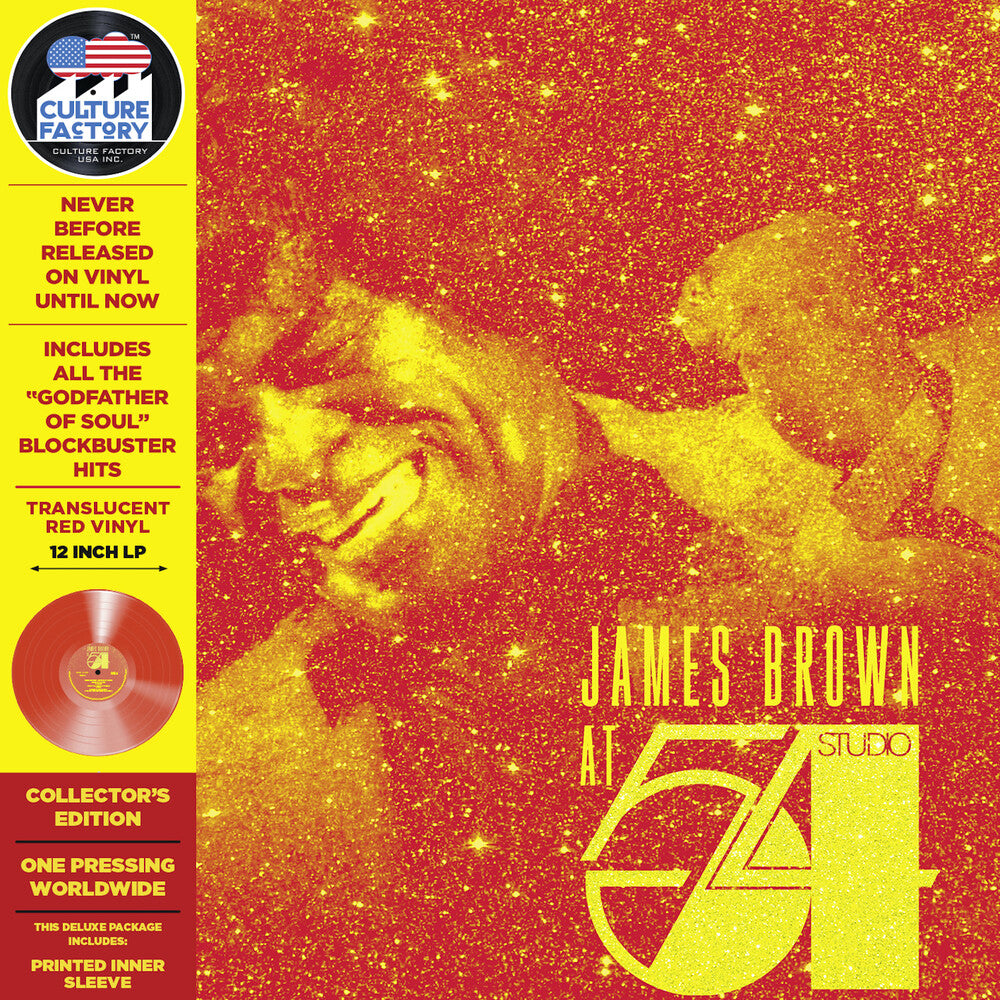 the album cover for James Brown - At Studio 54 New York City [Colored Vinyl] [Deluxe] [Limited Edition]