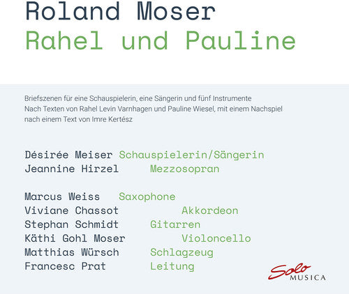Moser / Meiser / Hirzel / Wursch - Rahel Und Pauline - Music CD