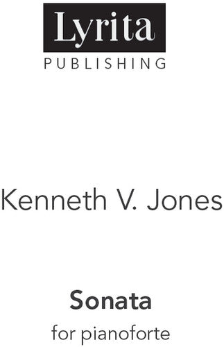 Jones,kenneth V. - Sonata For Pianoforte - Special Products