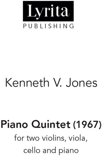 Jones,kenneth V. - Piano Quintet - Special Products