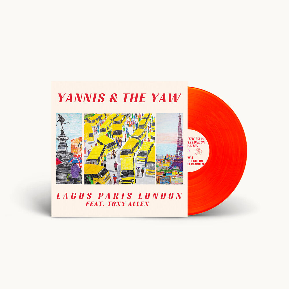 Yannis & The Yaw feat. Tony Allen - Lagos Paris London [ Indie Exclusive Red Color] Vinyl Record