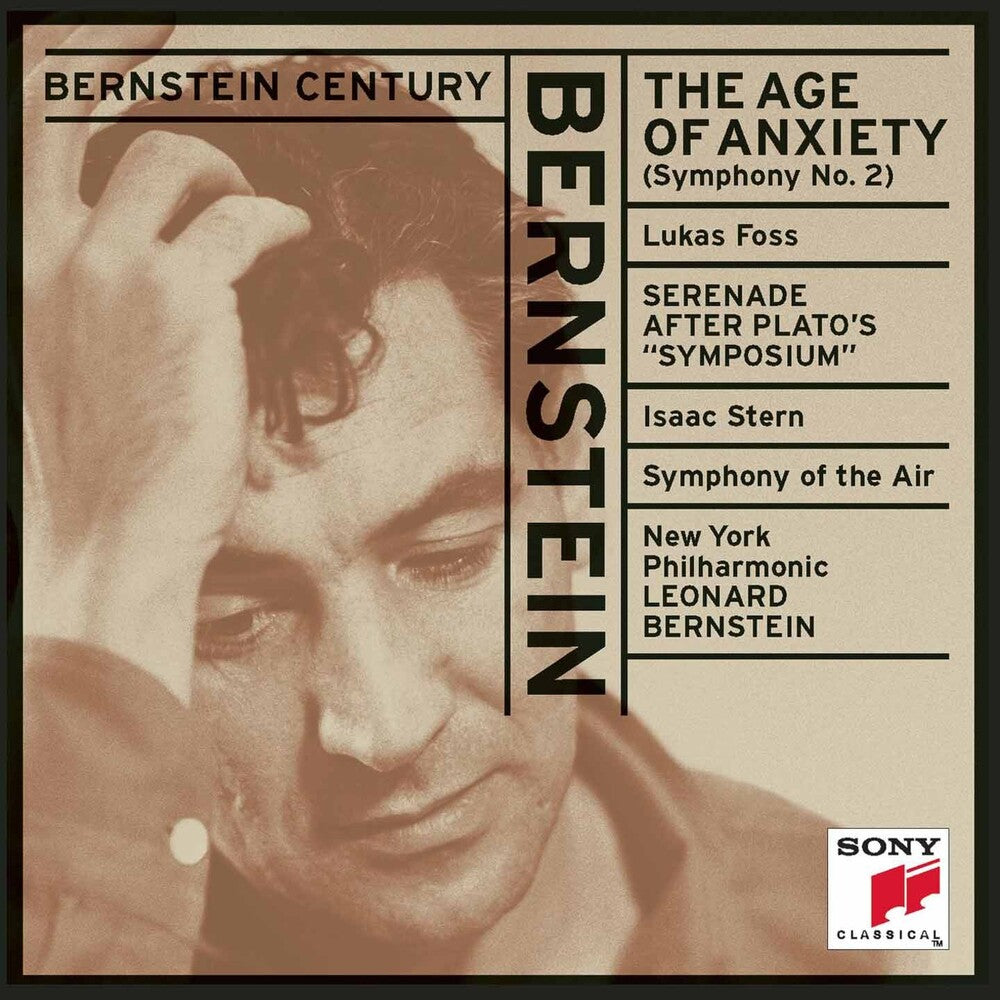 the album cover for Leonard Bernstein - Bernstein: The Age Of Anxiety - Serenade - Foss - Stern - New York Philharmonic - Bernstein