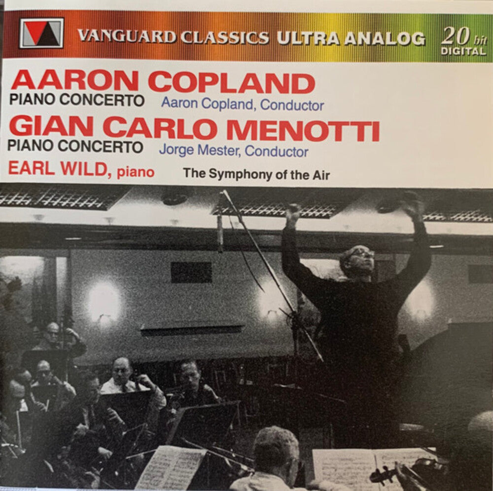 the album cover for Copland / Menotti / Wild / Symphony Of Air - Piano Concerti