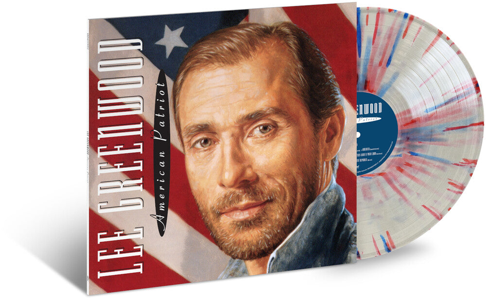 Lee Greenwood - American Patriot [White with Red and Blue Fireworks Splatter LP] Vinyl Record