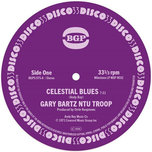 Bartz,gary / Ntu Troop - Celestial Blues / Gentle Smiles - Vinyl Record