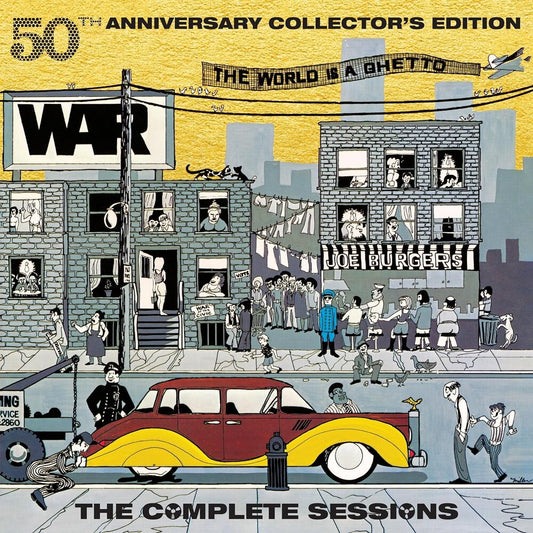 the album cover for War - World Is A Ghetto (50th Anniversary Collectors Ed)