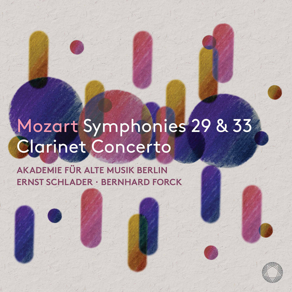 the album cover for Mozart / Forck / Schlader - Symphonies Nos. 29 & 33 Clarinet Concerto