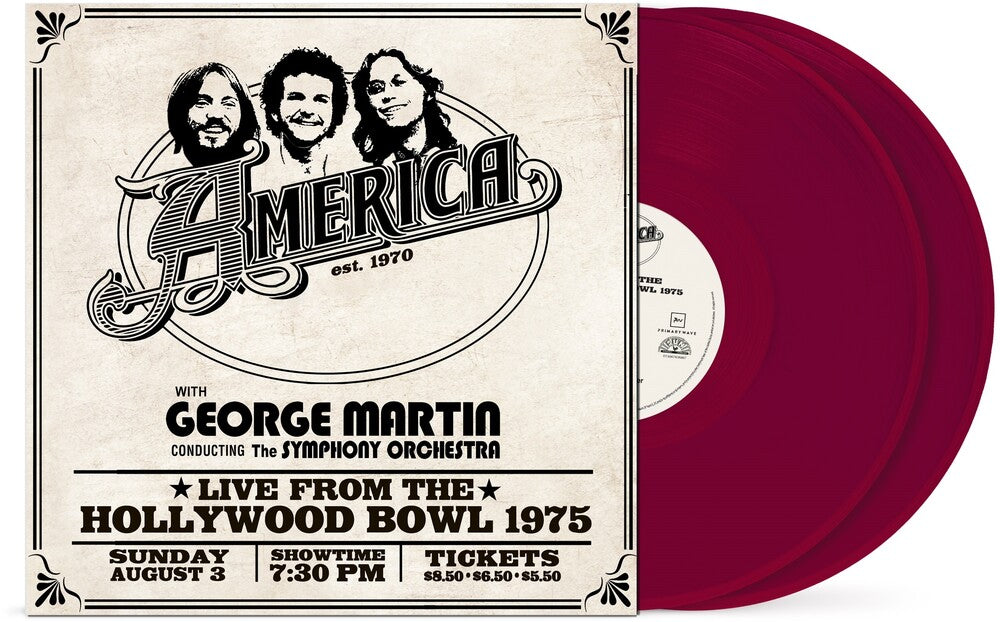 America - Live From The Hollywood Bowl 1975 [Ruby Red 2 LP] Vinyl Record