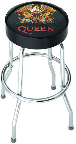 Rocksax Queen Classic Crest Bar Stool Seat Blk/chr - Rocksax Queen Classic Crest Bar Stool Seat Blk/chr - Special Products