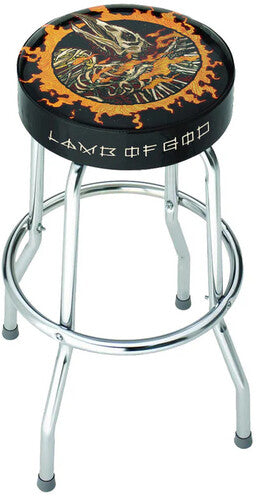 Rocksax Lamb Of God Omens Bar Stool Seat Blk/chrm - Rocksax Lamb Of God Omens Bar Stool Seat Blk/chrm - Special Products