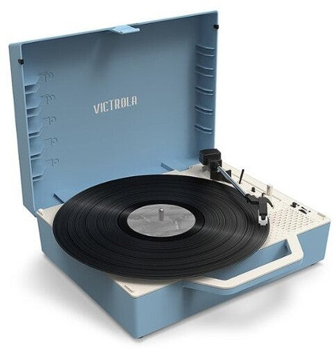 Victrola Re-Spin Sustainable Bluetooth Suitcase Record Player Light Blue (VSC-725SBLBL) - Turntable